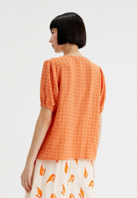 Camisa Textura Naranja
