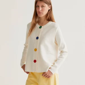 Cárdigan punto botones multicolor